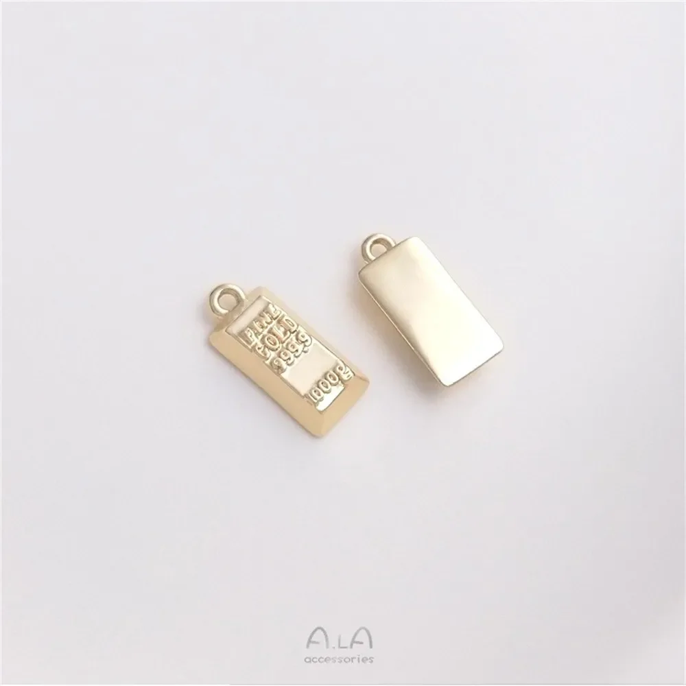 Медная посылка 14-каратное настоящее золото маленький золотой кулон в виде