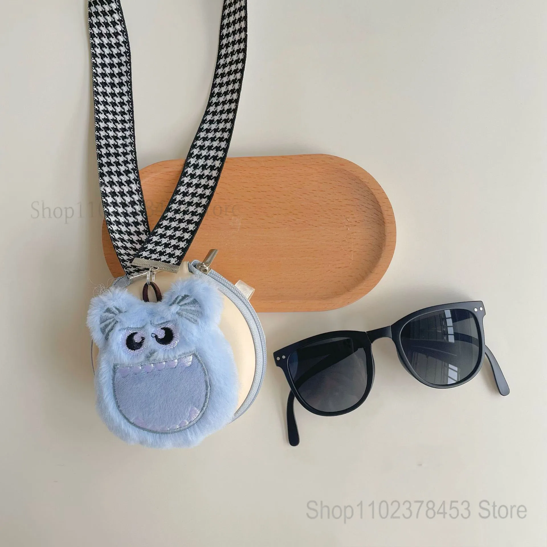 

Складная сумка для хранения солнцезащитных очков и наушников, с мультяшным рисунком