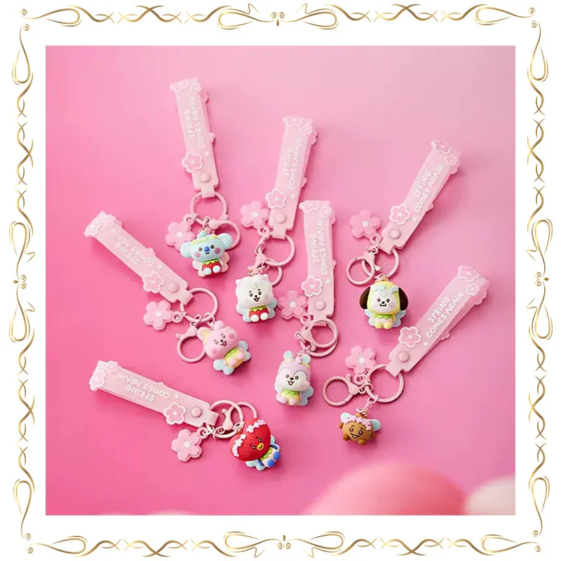 Фото BT21 BTS Ким Тэ Хён Пак Чжи Мин SPRING FAIRY BABY Мультяшная кукла-брелок Подвеска для рюкзака Атрибутика айдола №1
