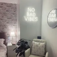 Custom Wall-Mounted Acrylic No Bad Vibes Led Neon Letters Sign Light Changing Colors
