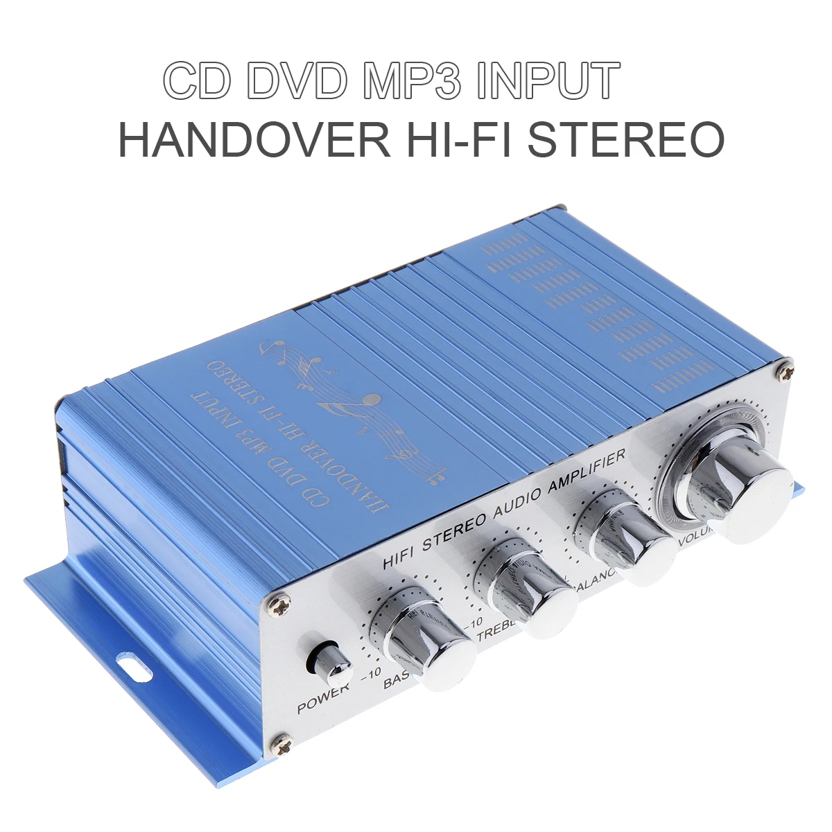 

12V Mini Hi-Fi Car Stereo Amplifier 2 Channel Auto Audio Digital Amplifier RMS 20W + 10W Sound CD DVD MP3 Input for Car Home