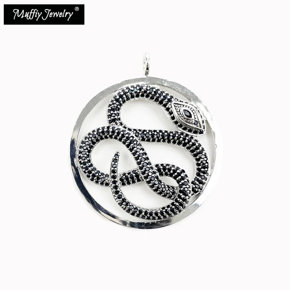 Pendant Round Black Snake 925 Sterling Sliver For Women Lover Classic Gift Thomas Key Chain Jewelry Pendant Fit Ts Necklace