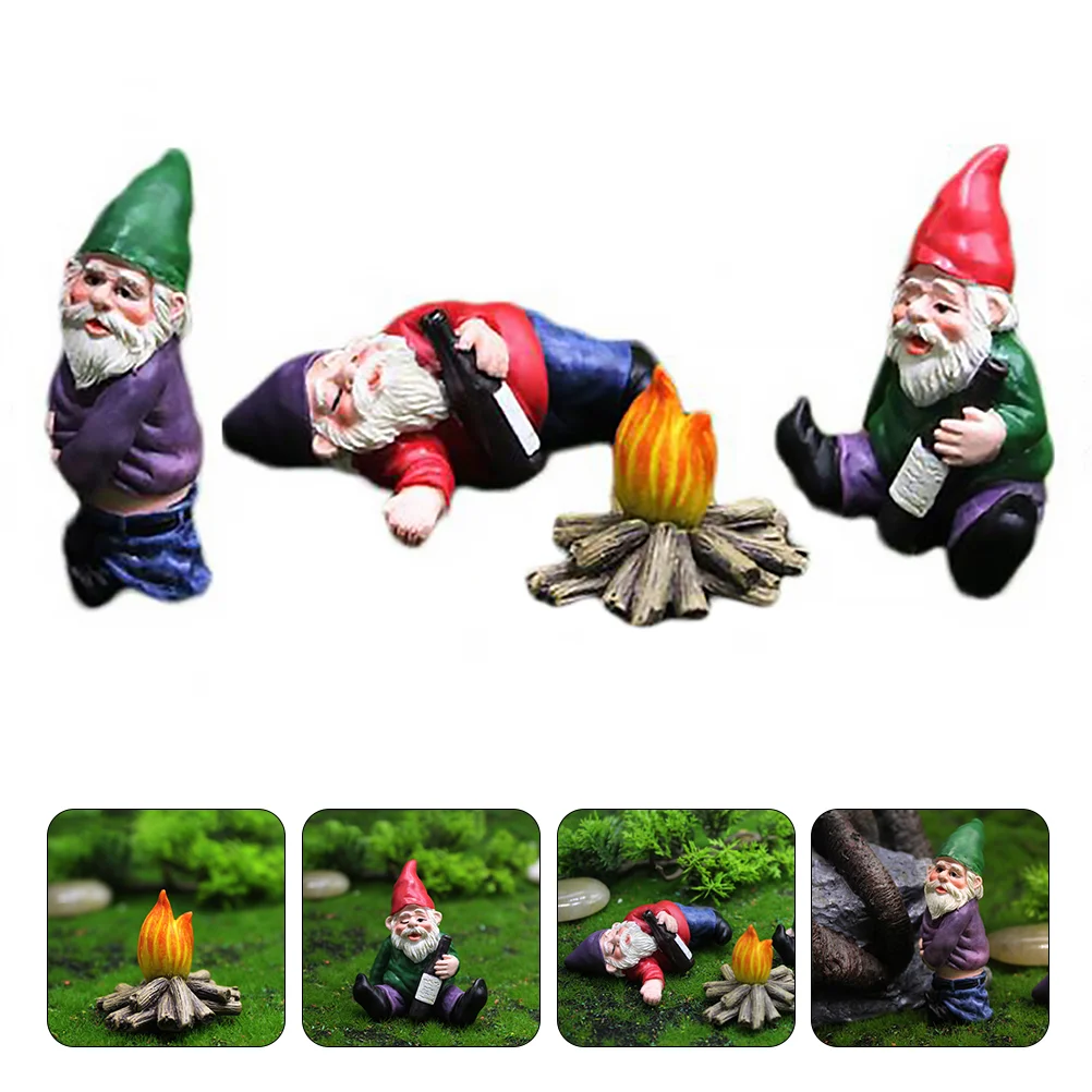 

Garden Dwarf Gnome Gnomes Figurine Statue Decoration Figurines Camping Miniature Mini Resindecorations Ornaments Accessories