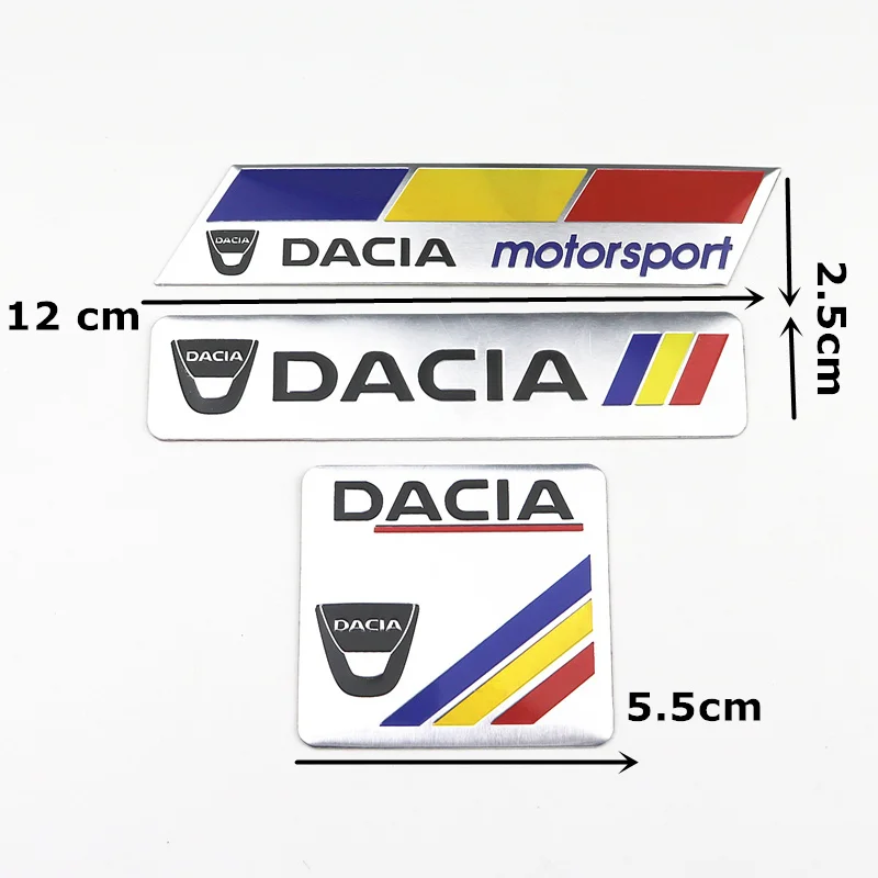 

Car Decoration Stickers Logo 3D Aluminium Emblem Badge Decal For Dacia Lodgy 2 Mcv Sandero Duster Logan Sandero