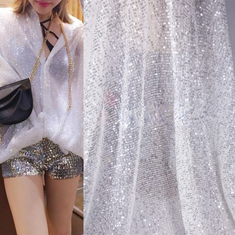 

Sequin Fabric Pleated Texture Clothing Home Decoration Designer Wholesale Cloth Diy Upholstery Fabric Meters Material