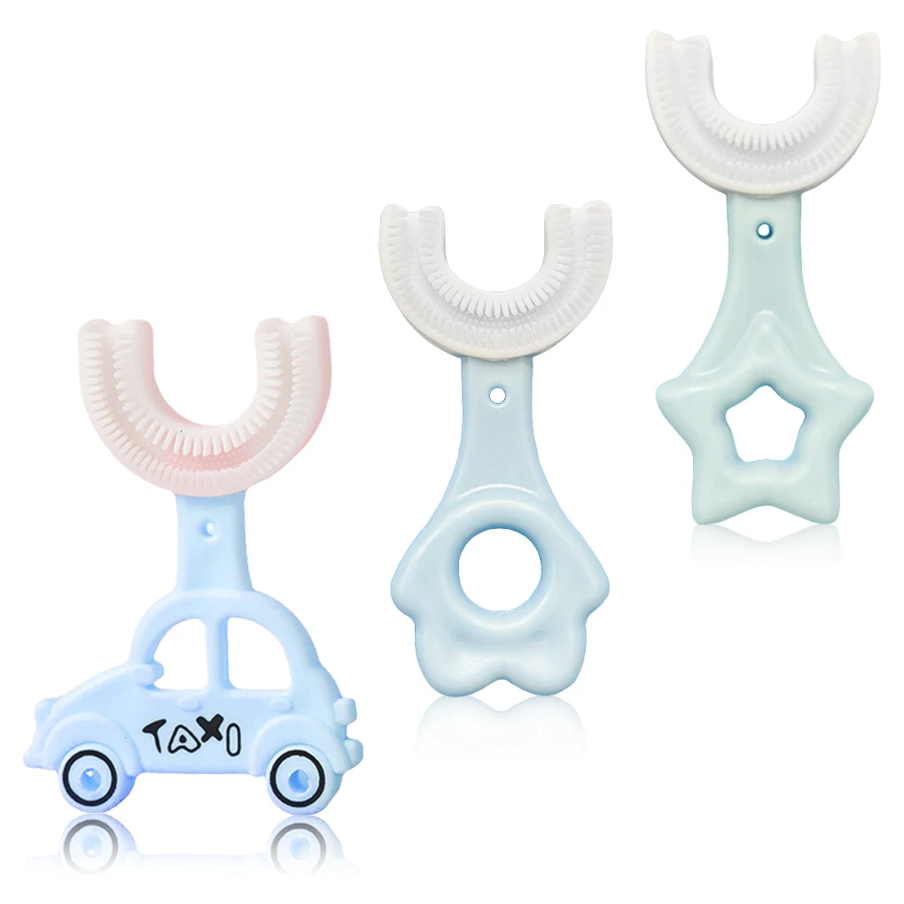 

3 Pieces Toothbrush PP Portable Lovely Handheld Washable Tooth Brush Indoor Household Bathroom Teeth Cleaning Tools