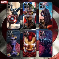 apple case for iphone 11 12 13 mini pro max xs x xr 7 8 6 6s plus se 2020 soft silicone cases cover marvel super heroes avengers