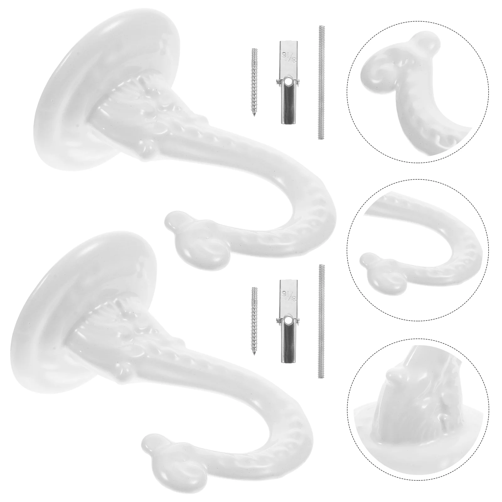 

Home Supplies Retro Clothes Hat Hooks Foldable Ceiling Hat Hooks Hanging Plasterboard Toggle