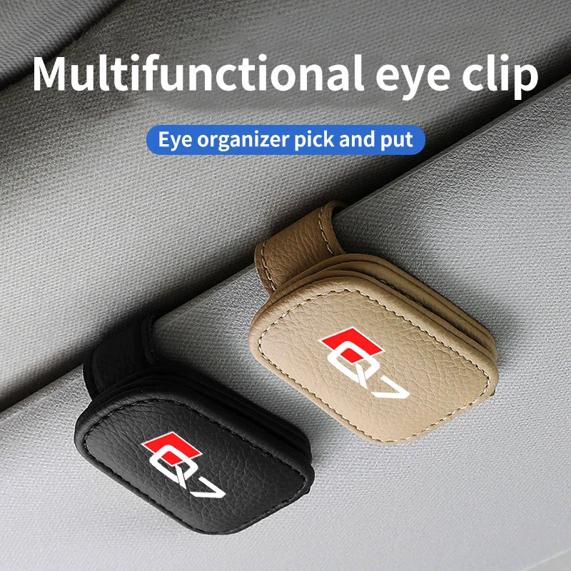 

Car Sunglasses Holder For Audi Q7 Multi-function Glasses Clip Bill Clip Car Accessories Car Glasses Holder