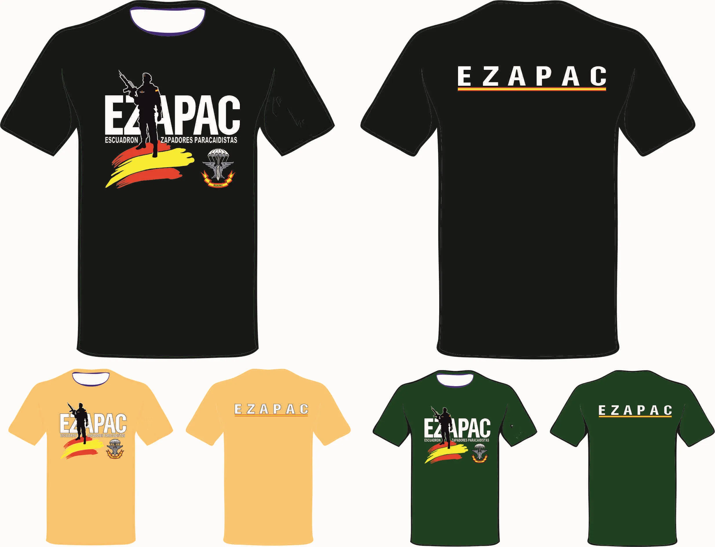 

Camiseta EZAPAC Zapadores Paracaidistas Men T-Shirt Short Sleeve Casual Cotton O-Neck Summer T Shirts