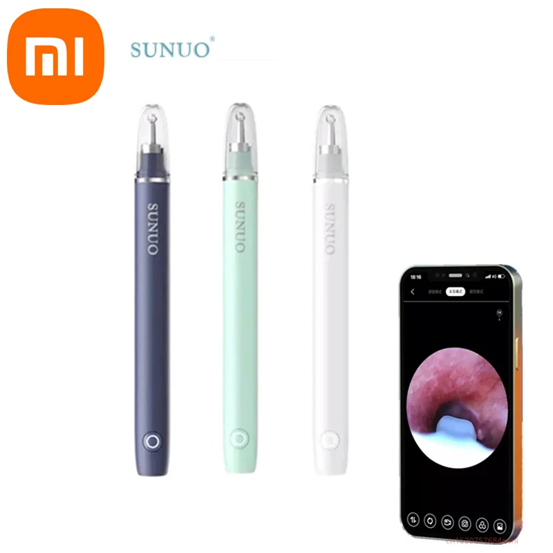 

Xiaomi SUNUO FIND X Smart Visual Ear Sticks 500W High Precision Mini Camera Acne Blackhead Remover Multifunction Cleaning Tool