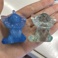 high quality blue opalite cartoon carving as christmas gifts for the children or healing home decoration 1pcs