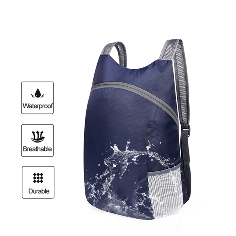 15L Lightweight Sports Bags Packable Backpack Foldable Ultralight Outdoor Folding Portable Travelling Daypack Bag for Men Women