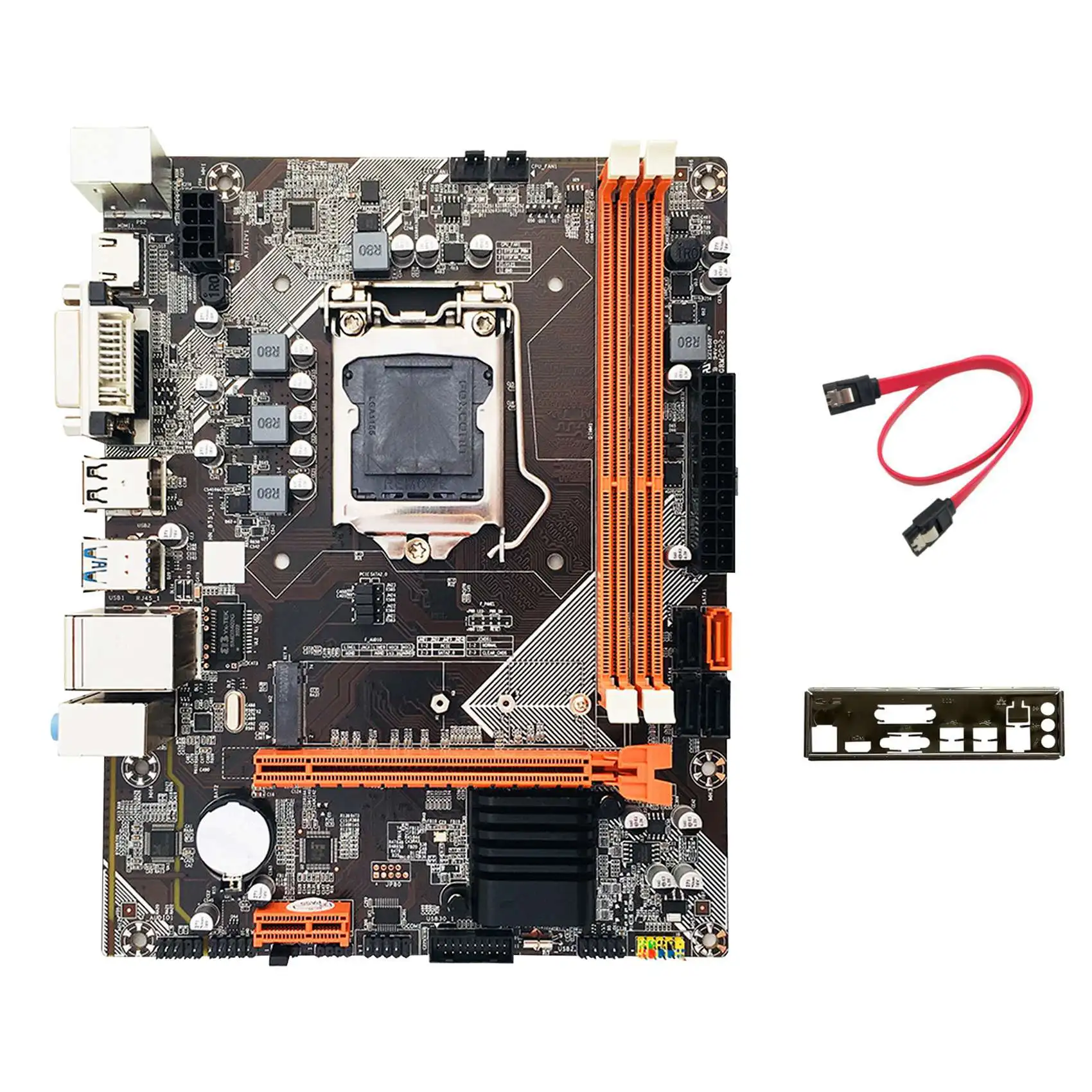 

Материнская плата B75 + кабель SATA + перегородка M.2 NVME LGA 1155 DDR3 компьютерная игровая материнская плата USB3.0 для процессора Intel I3 I5