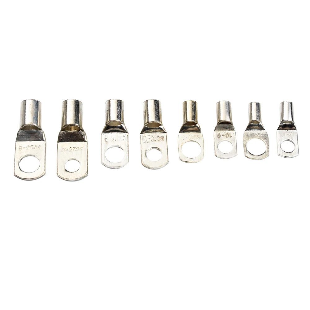 

60pcs SC6-SC25 Battery Cable Ends Kit Brass Battery Cable Ends Ring Terminal Connectors 8 Different Sizes Solar Panels Parts