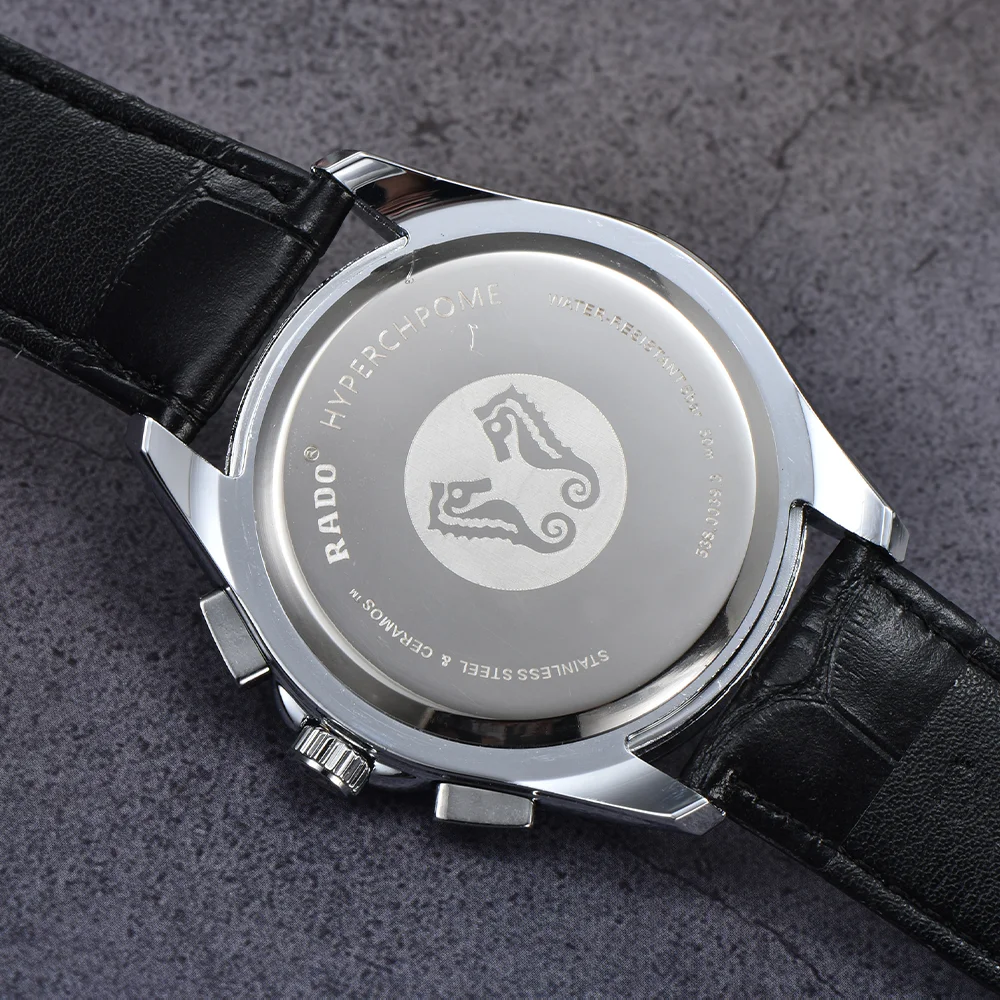 AAA Rado Original Brand Watches For Mens Luxury Multifunction Automatic Date Watch Business Full Steel Chronograph Top Clocks