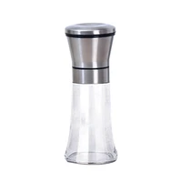 stainless steel abs salt grinder pepper shaker with adjustable coarseness pepper mill 120ml