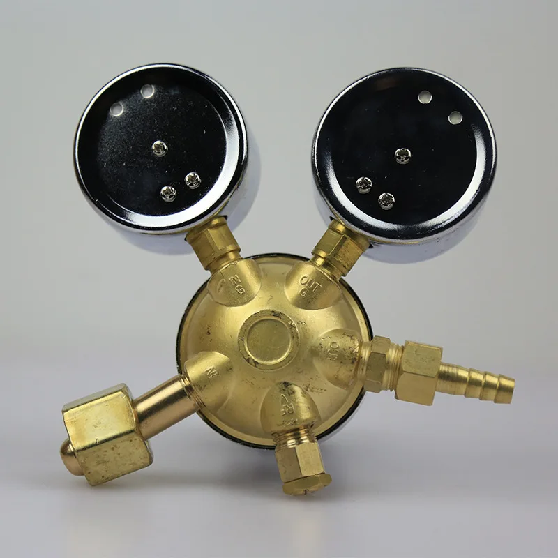 QiAds YQD-6 Редукционный клапан давления азота 2 5*25 МПа Манометр YQD-07 полностью медный
