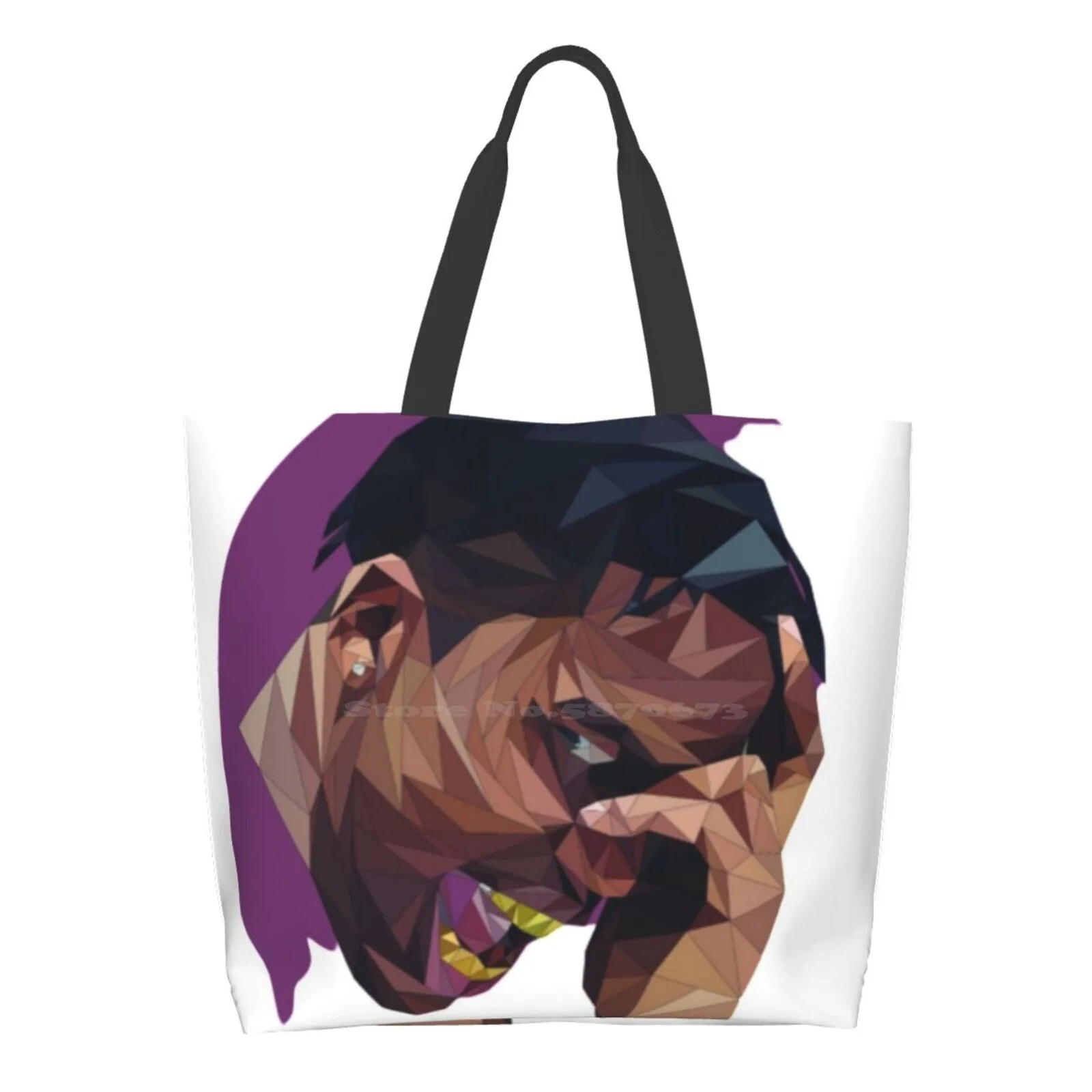 

Travis Purple Ladies Casual Handbag Tote Bag Reusable Large Capacity Cactus Jack Cactus Jack Travis Travis Michael Rappers Rap