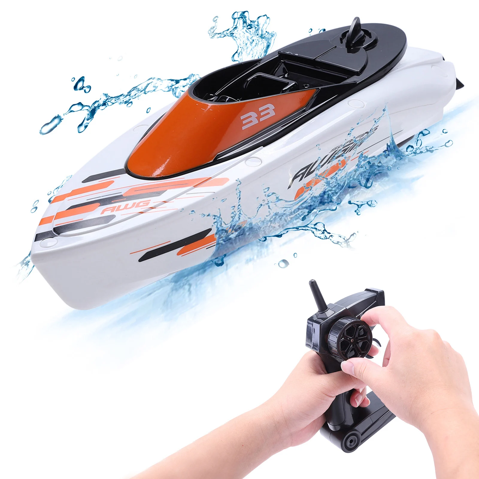 

1/47 10km/h 4CH Remote Control Ship Waterproof 2.4GHz Electric RC Speed Boat Toy for Boyfriend Birthday Surprise Presents