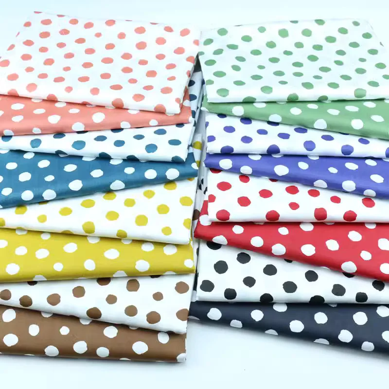 Хлопчатобумажная ткань с принтом в горошек 100% по метру сделай сам лоскутное