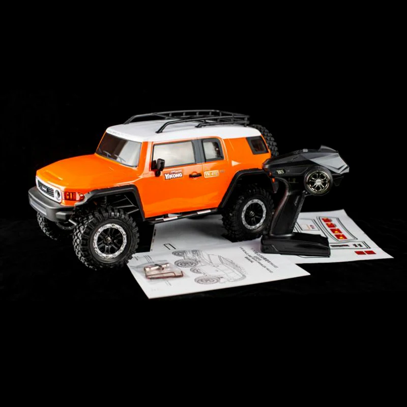 

Игрушки YIKONG 1/10 4*4 RC Гусеничный автомобиль YK4103 FJ ESC Мотор сервоприсветильник свет радиоприемник оранжевый для детской