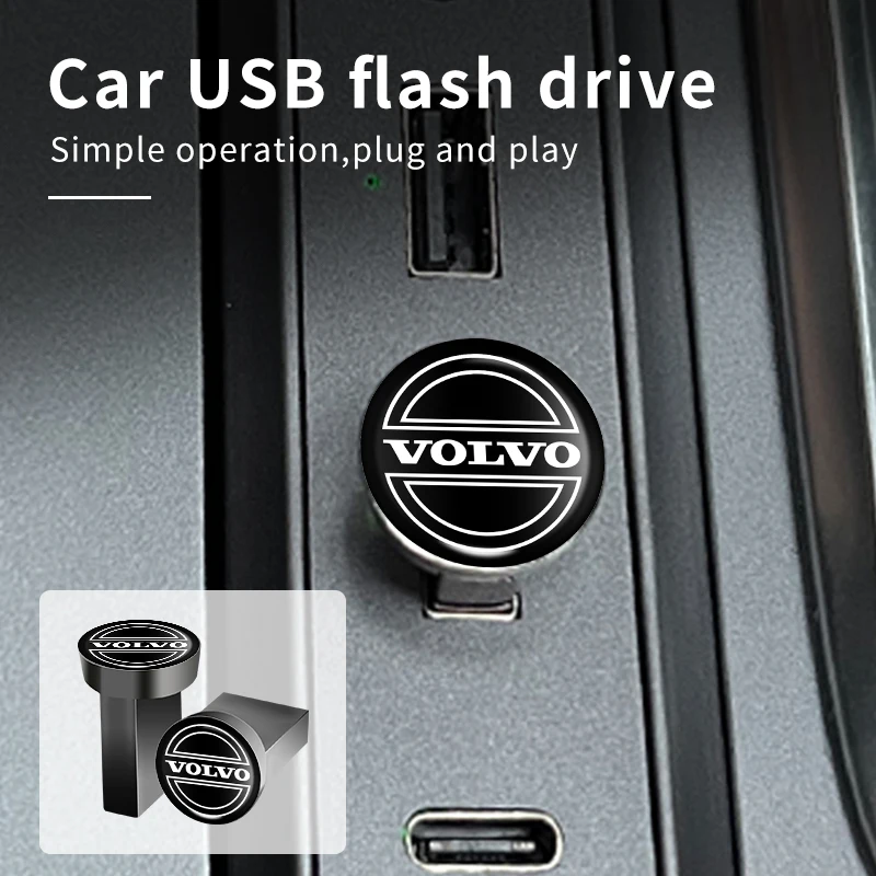 Автомобильный USB-накопитель с памятью для Volvo XC60 S60 V40 V50 V60 XC40 V70 XC90 V90 S90 S80 C30 S40 XV40 S70