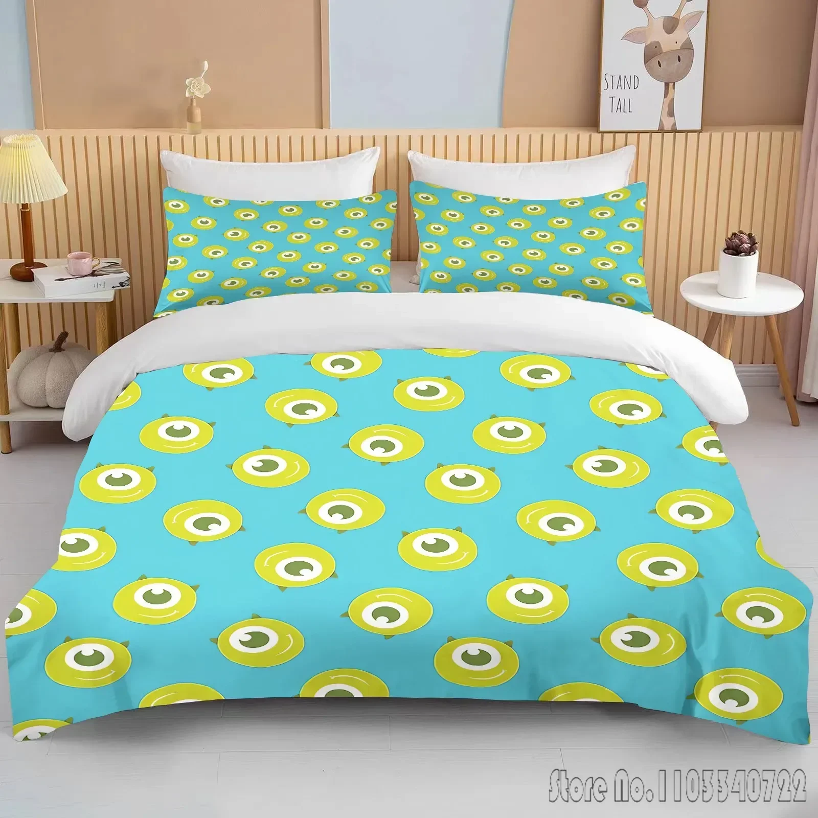 Комплект постельного белья с принтом Disney Monster Inc пододеяльник одеяло в стиле