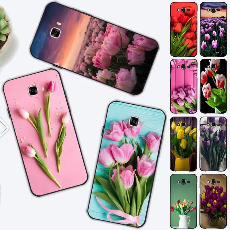 

Tulip Flower Phone Case for Samsung J 2 3 4 5 6 7 8 prime plus 2018 2017 2016 core