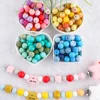 100Pcs 12MM Silicone Letter Beads Silicone Round Beads Loose Beads Food Grade DIY Bracelet Necklace Pacifier Chain Accessories 5