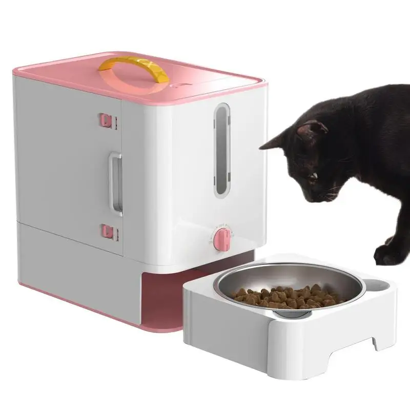 

Dog Food Storage Box Feeding Station Cat Pet Feeder Anti-rust Stainless Food Container With Safety Lock Travel-Friendly Feeder