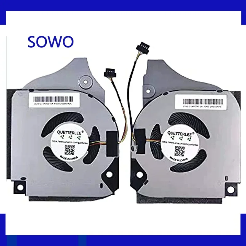 Сменный новый вентилятор охлаждения процессора и графического для Dell G5-5590 G7-7590