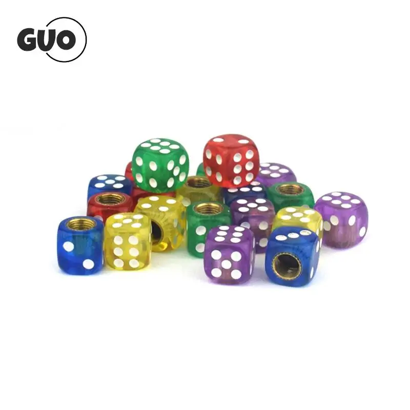 

4pcs Dice Shape Bicycle Tire Air Valve Stem Cover Dust Cap MTB Road Bike Wheel Accessaries Cool Design