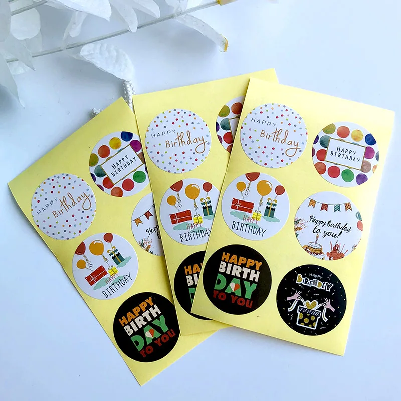 60 цветов спасибо наклейка Цветочная этикетка декоративное клейкое украшение для