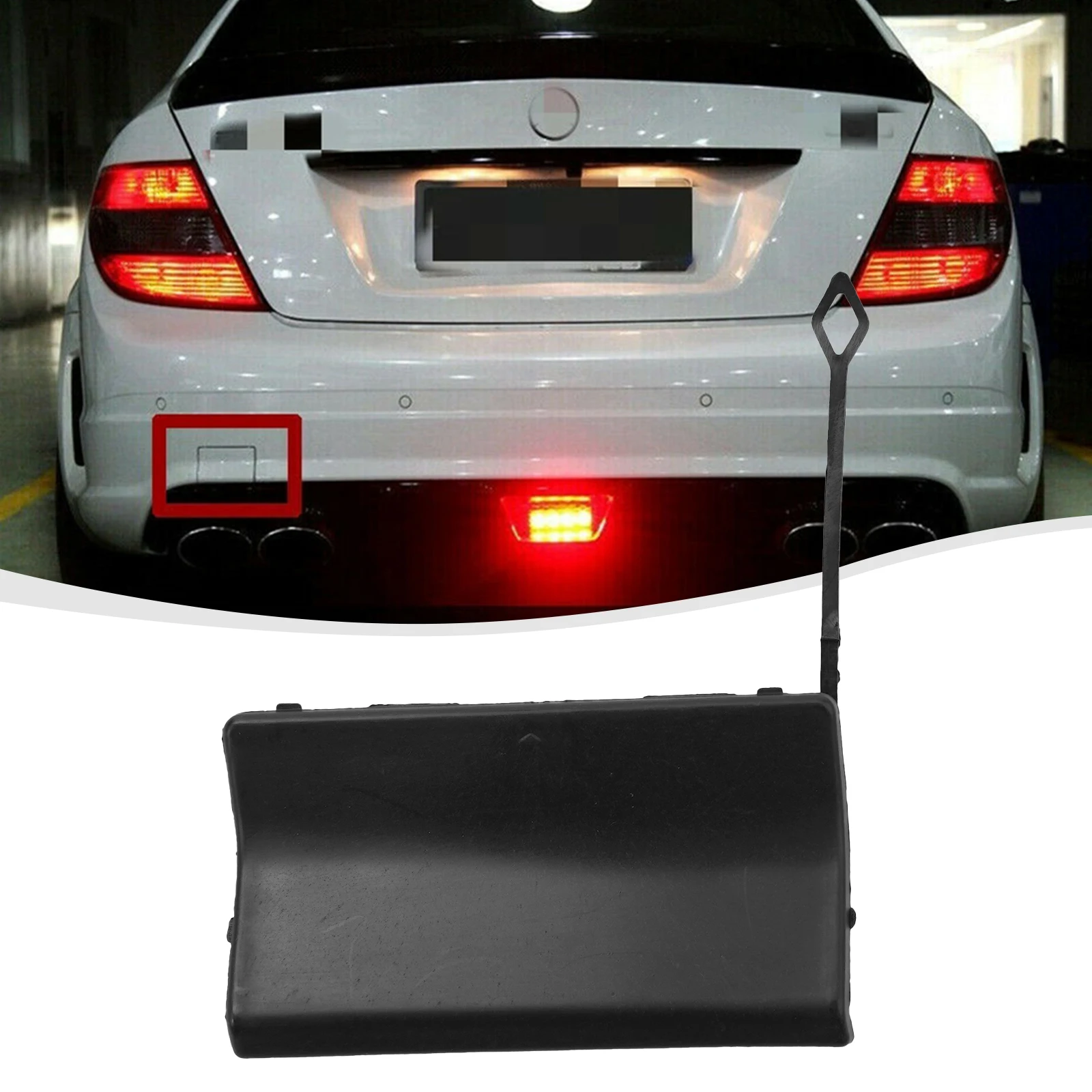 Превосходная крышка фаркопа заднего бампера для MercedesBenz C63 подходит моделей 2008-2012