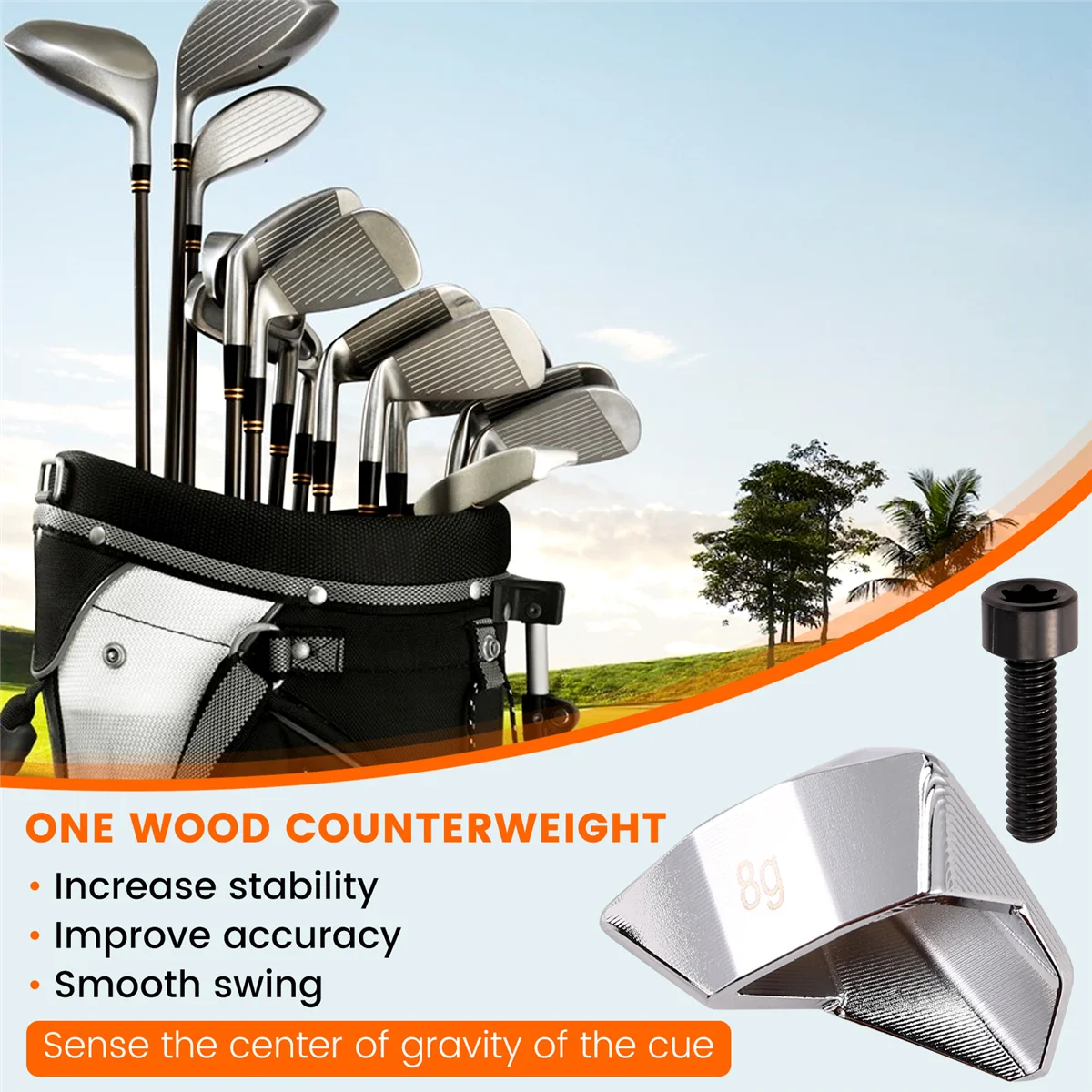 Golf Club Head Weight Compatible for Taylormade Qi10 Driver Weights (8g)