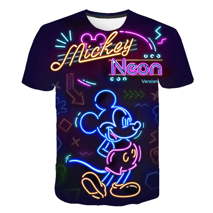 

Cartoon Disney Mickey Mouse T Shirts Kids Boys And Girls 2023 New Summer Tops Tees Children Short Sleeve Cartoon Casual T-Shirts