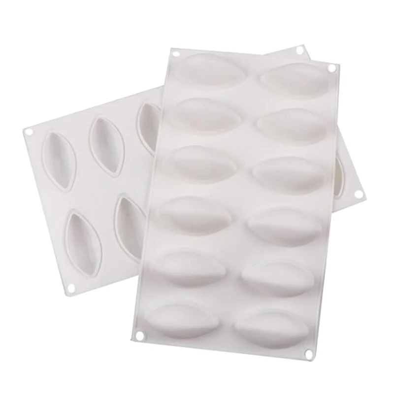 12-полая силиконовая форма для помадки торта Quenelle мусса инструмент