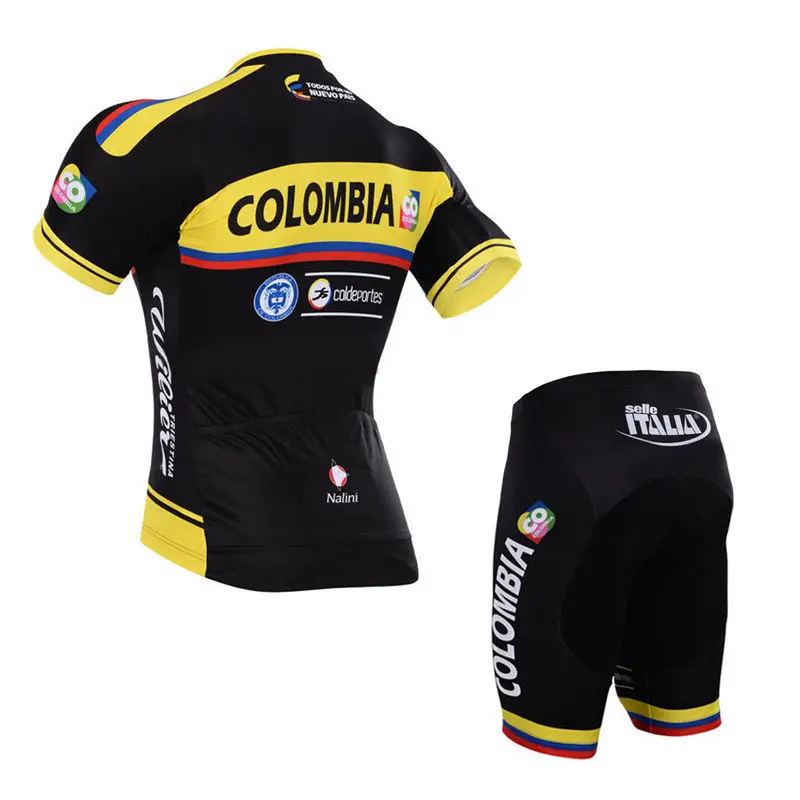 Профессиональные мужские короткие велосипедные Джерси Колумбии комплект