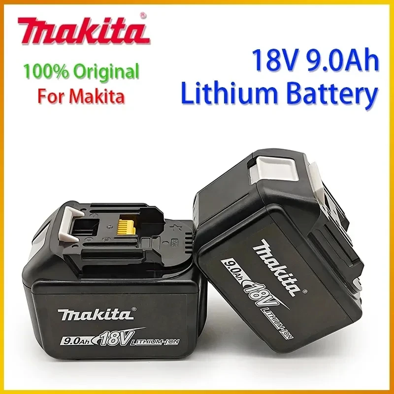 

Литий-ионная аккумуляторная батарея Makita 18 в 9000 мАч 18650 подходит для электроинструмента Makita BL1860 BL1830 LXT400 с зарядным устройством