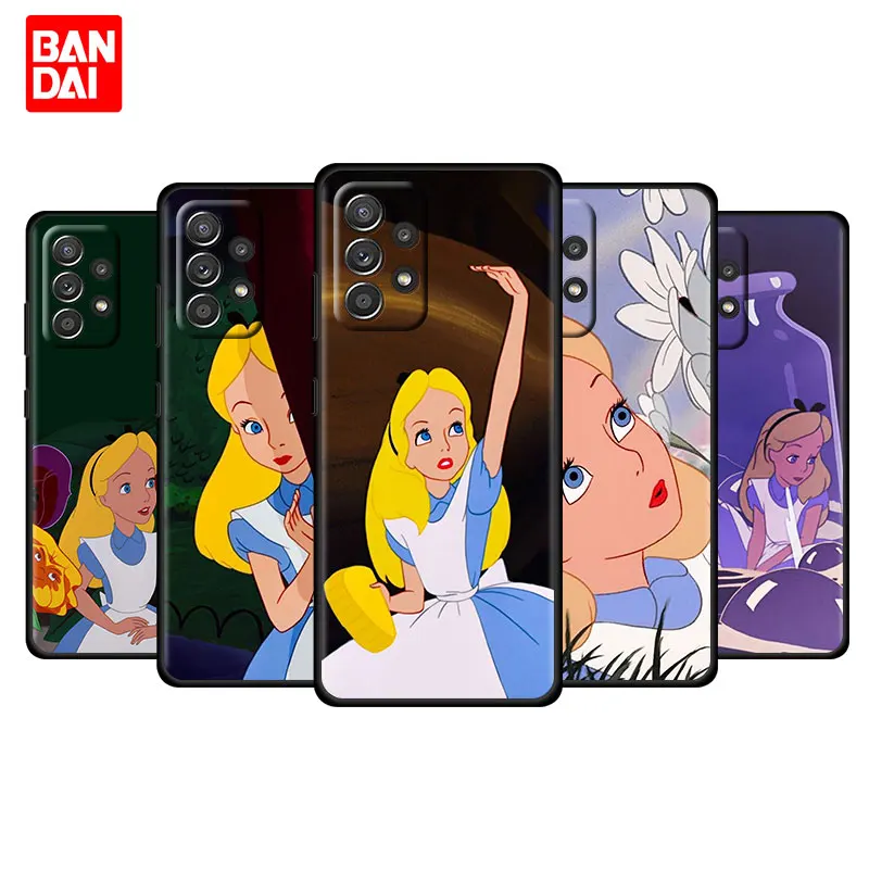 

Cover Case for Samsung Galaxy A03 A13 A31 A50 A51 A52 A70 A71 A32 Note 20 Ultra 5G Shell Bag Soft Alice In Wonderland Anime
