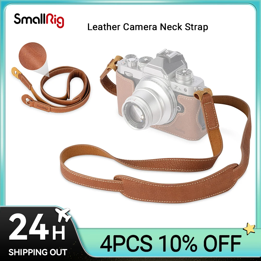 

SmallRig Leather Camera Neck Strap for Nikon Z fc Camera for Sony for Canon Soft Shoulder Strap Load 5kg 3485