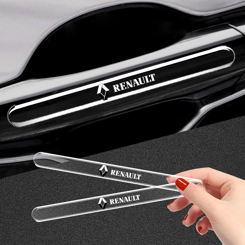 4 шт. защитная пленка для дверной ручки автомобиля Renault Megane 2 Duster Logan Captur Clio Laguna 3