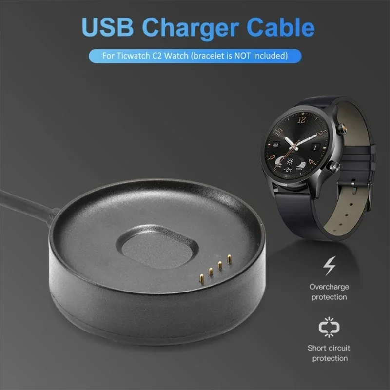 Фото USB-зарядное устройство, док-станция для Ticwatch C2 E2/S2, сменный браслет для умных часов, зарядный кабель №5