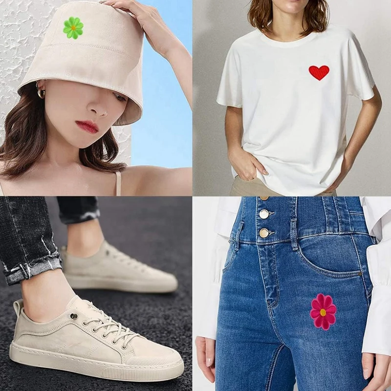 300 шт. нетканые фетровые тканевые наклейки на стену с цветами для школьного