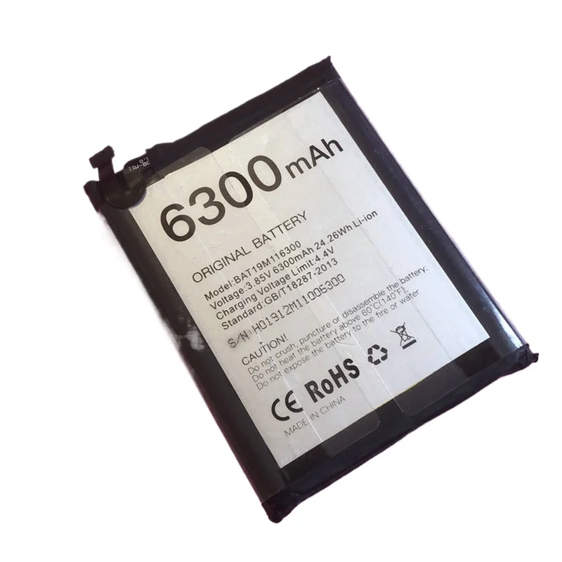 Фото Аккумулятор для Doogee S68 Pro, 6300 мАч, литий-ионный аккумулятор BAT19M 116300   Аккумуляторы Аксессуары для мобильных телефонов №3