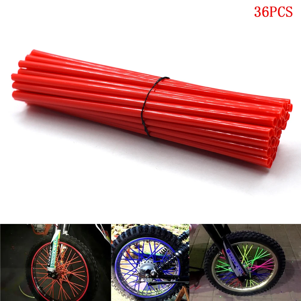 

36pcs 17cm/Pack Color Universal motorcycle Motocross Rim Spoke Wrap Holster For Kawasaki Z125 Z250 Z300 Z750 Z800 Z900 Z1000