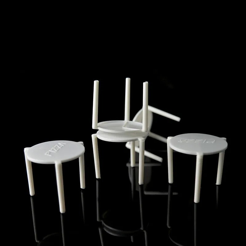 Одноразовая пищевая коробка для пиццы белый твердый пластиковый держатель со