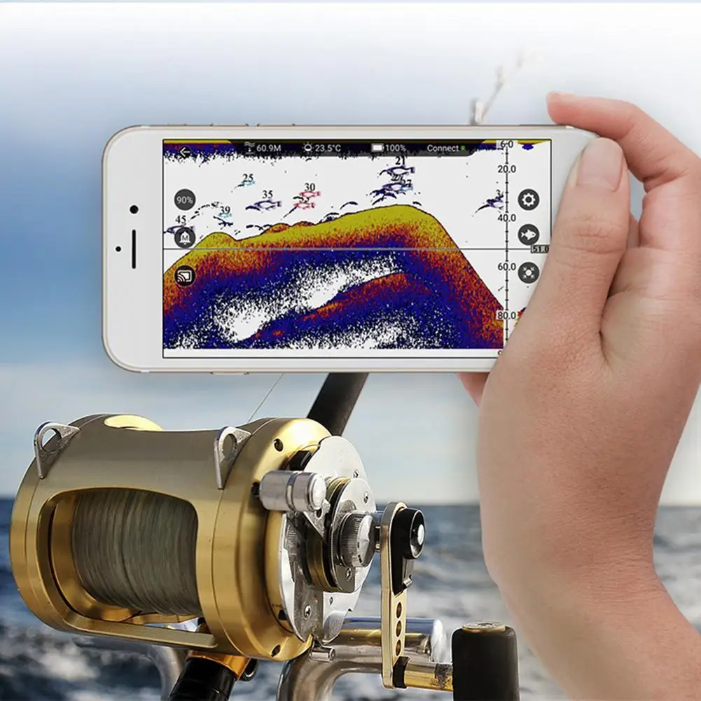 

NEW Portable Wireless Fish Finder High-definition Smart Sonar Depth Finder For Kayak/ice/boat Fishing