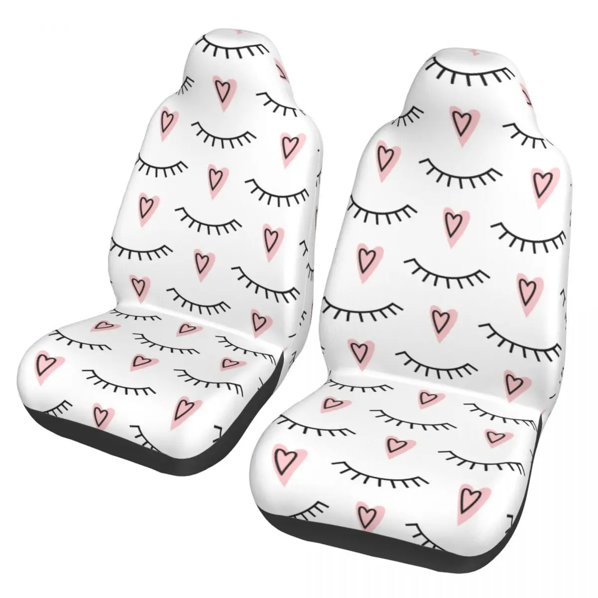 

Abstract Closed Eyes And Pink Heart Universal Car Seat Cover Protector Interior Accessories Women Car Seat Protector Car Styling